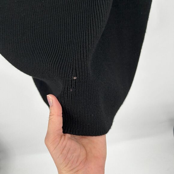 COS Women's Black 100% Wool Long Sleeve Boxy Oversized Tunic Shift Dress Small - Picture 8 of 8